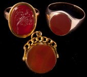 Three Gold and Carnelian Jewel