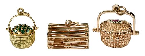THREE GOLD CHARMSNantucket