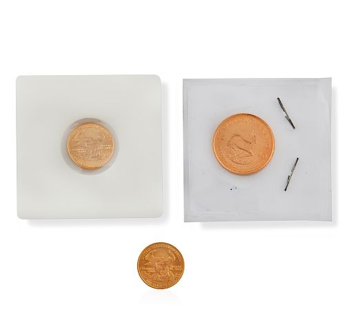 THREE GOLD COINSThree gold coins