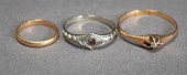 THREE GOLD YOUTH RINGS (TWO SE