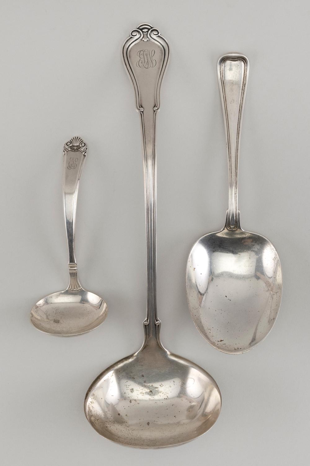 THREE GORHAM STERLING SERVING