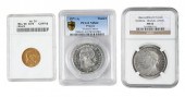 THREE GRADED FOREIGN COINS1864