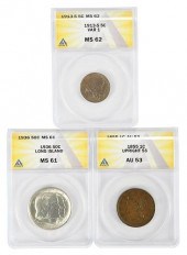 THREE GRADED U.S. TYPE COINS18