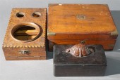 THREE GRADUATED WOOD BOXESThre
