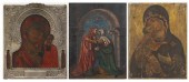 THREE GREEK ICONS, PAINTINGS O