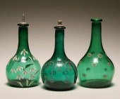 Three green Victorian barber/h