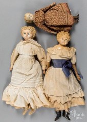THREE GREINER TYPE PAPIER-MâCH