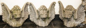 THREE GRIFFIN HEAD GARDEN ORNA