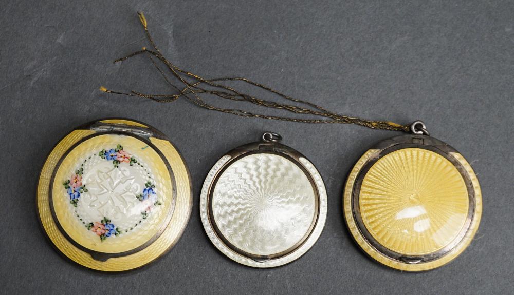 THREE GUILLOCHE ENAMEL