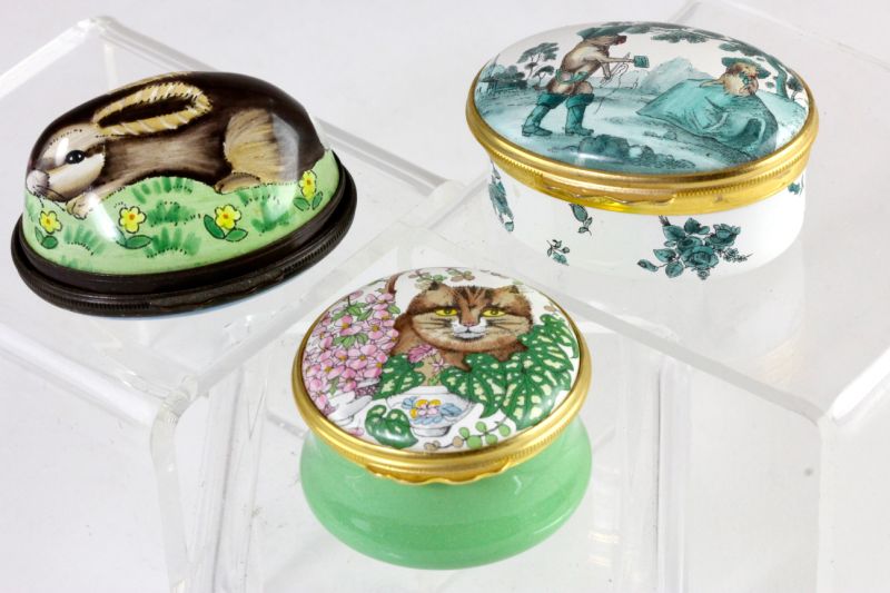Three Halcyon Days Enamels Animal