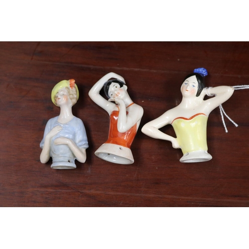 Three half dolls mostly German