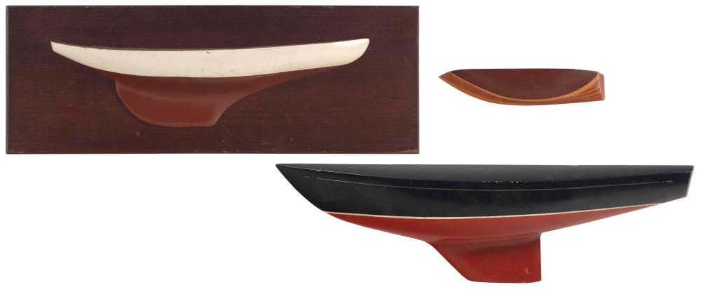 THREE HALF HULL MODELS 20TH CENTURY