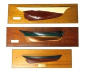 THREE HALF HULL MODELS, 20TH C
