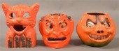 THREE HALLOWEEN PAPER MACHE LA