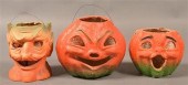 THREE HALLOWEEN PAPER MACHE LA