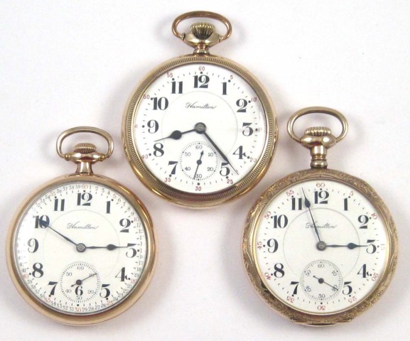 THREE HAMILTON OPENFACE POCKET