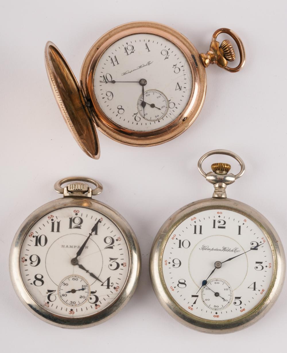 THREE HAMPTON WATCH CO POCKET