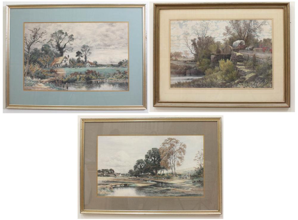 THREE HAND COLORED ETCHINGSTHREE