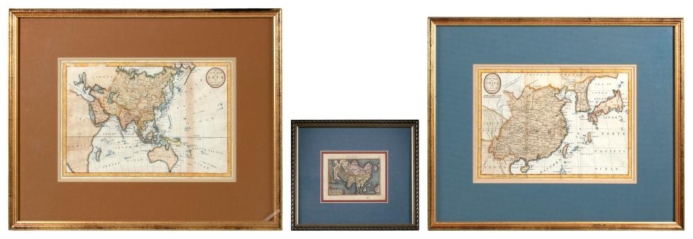 THREE HAND-COLORED MAPS OF