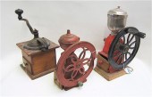 THREE HAND CRANK COFFEE GRINDE