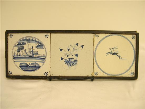 Three hand-decorated  antique Dutch