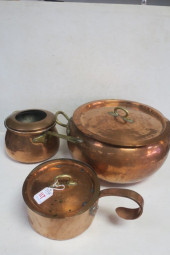 THREE HAND HAMMERED ANTIQUE CO