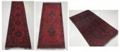 THREE HAND KNOTTED AFGHAN BELO