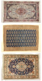 THREE HAND KNOTTED ORIENTAL AR
