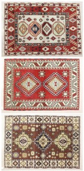 THREE HAND KNOTTED ORIENTAL AR