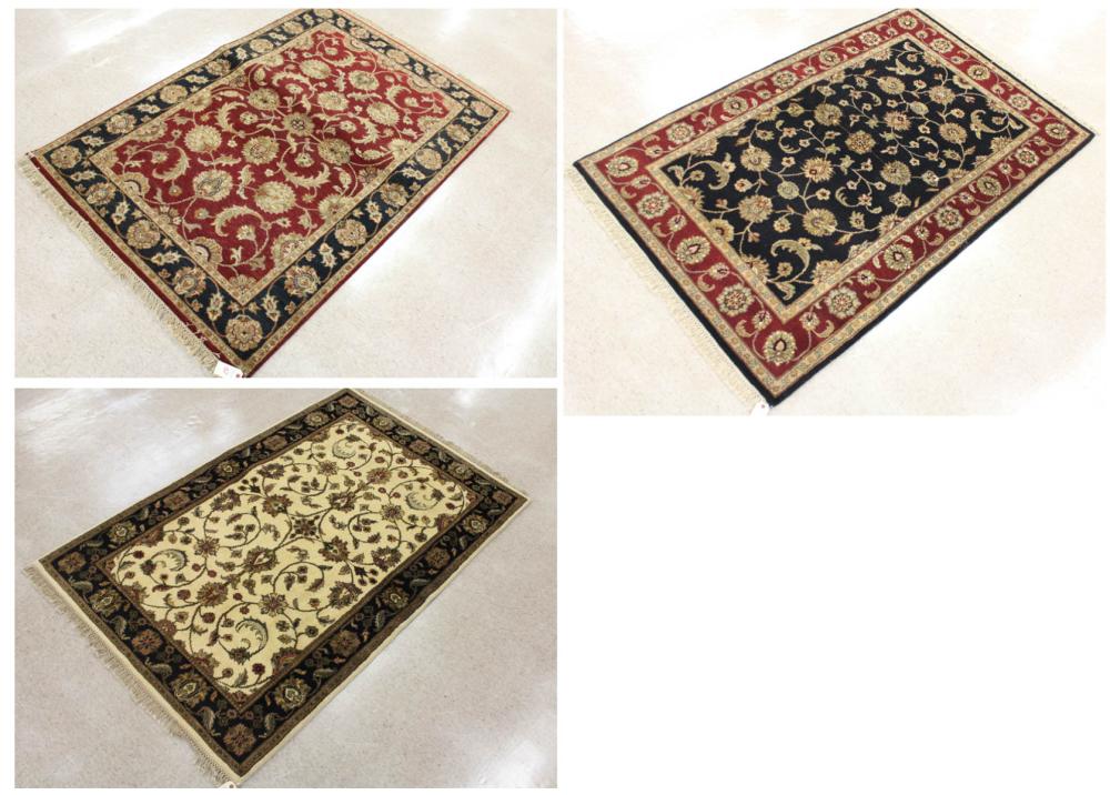 THREE HAND KNOTTED ORIENTAL AREA