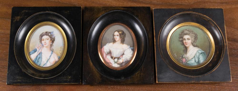 THREE HAND PAINTED MINIATURE