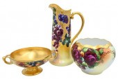 THREE HAND PAINTED PORCELAIN G