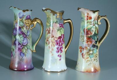 Three hand painted porcelain