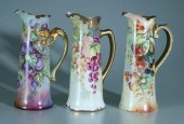 Three hand painted porcelain p