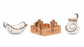 THREE HAND PAINTED ZUNI PUEBLO