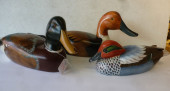 THREE HANDCRAFTED CARVED DECOR