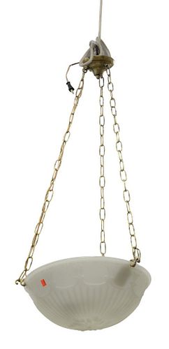 THREE HANGING LIGHTS, BOTH HAVING