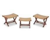THREE HANS WEGNER-STYLE WOOD A