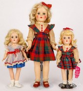 THREE HARD PLASTIC TONI DOLLST