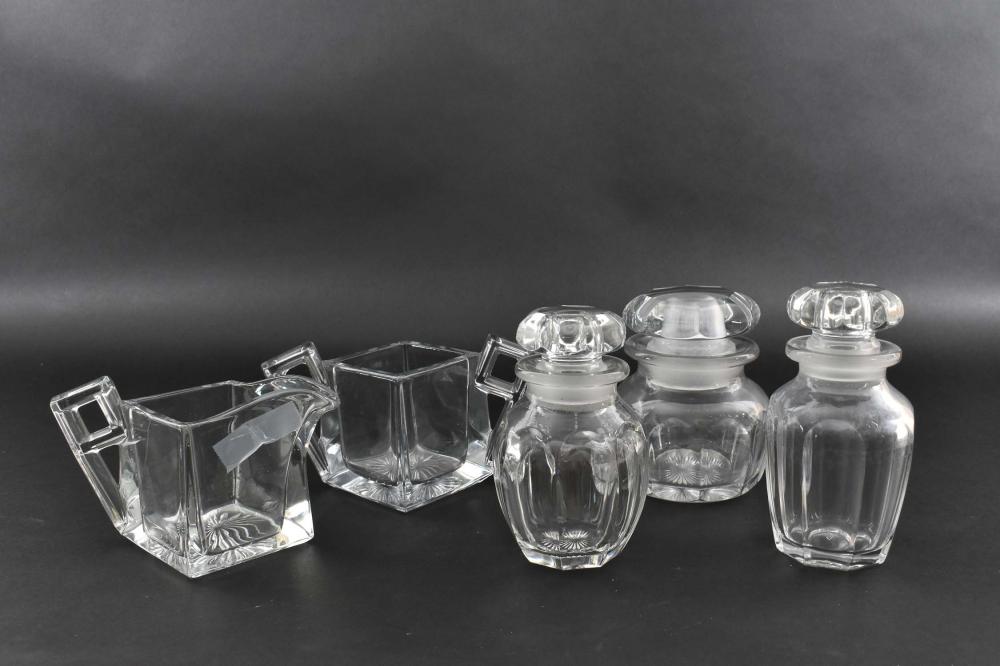 THREE HEISEY GLASS CO. BOTTLES &