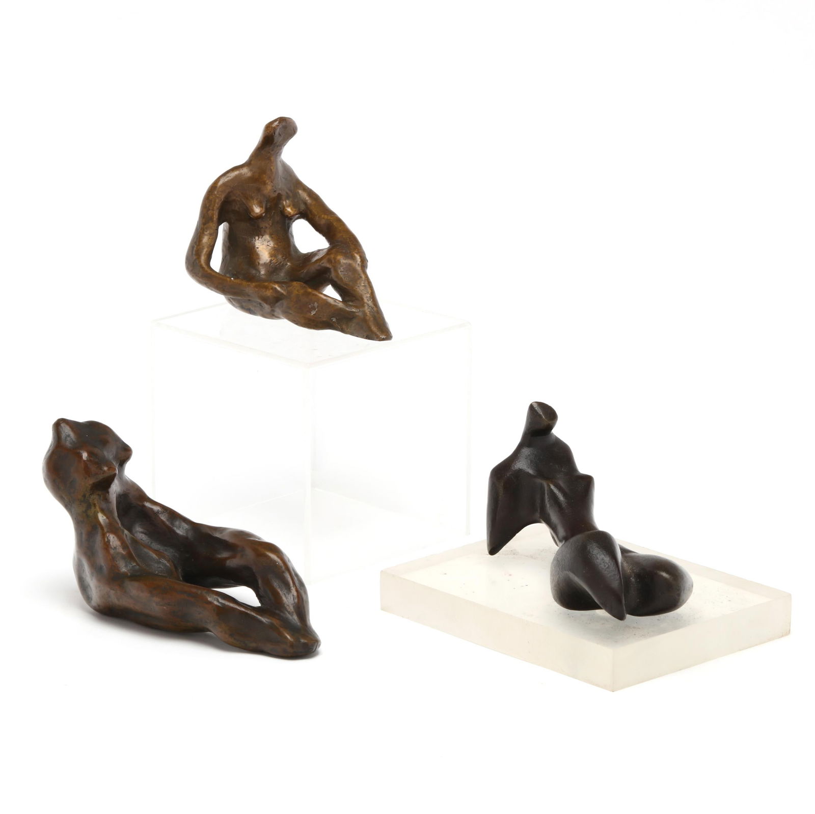 THREE HENRY MOORE STYLE ODALISQUE