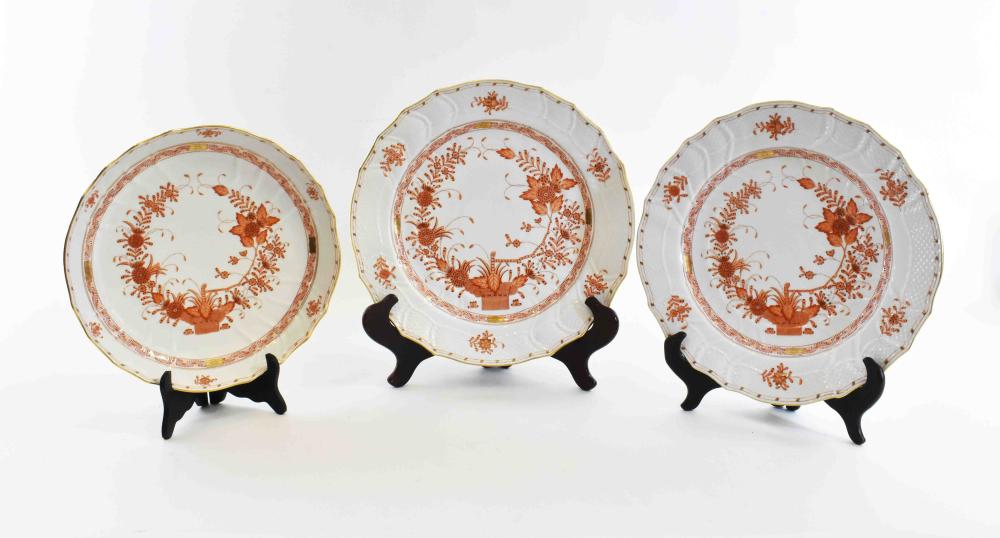 THREE HEREND INDIAN BASKET