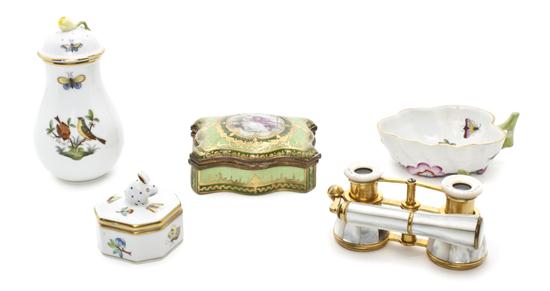 Three Herend Porcelain Articles
