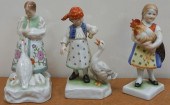 THREE HEREND PORCELAIN FIGURES