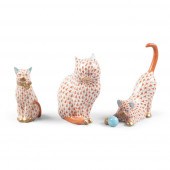 THREE HEREND PORCELAIN RUST NE