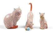 THREE HEREND PORCELAIN RUST NE