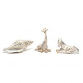 THREE HEREND PORCELAIN SCULPTU