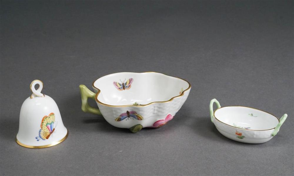THREE HEREND PORCELAIN TEA