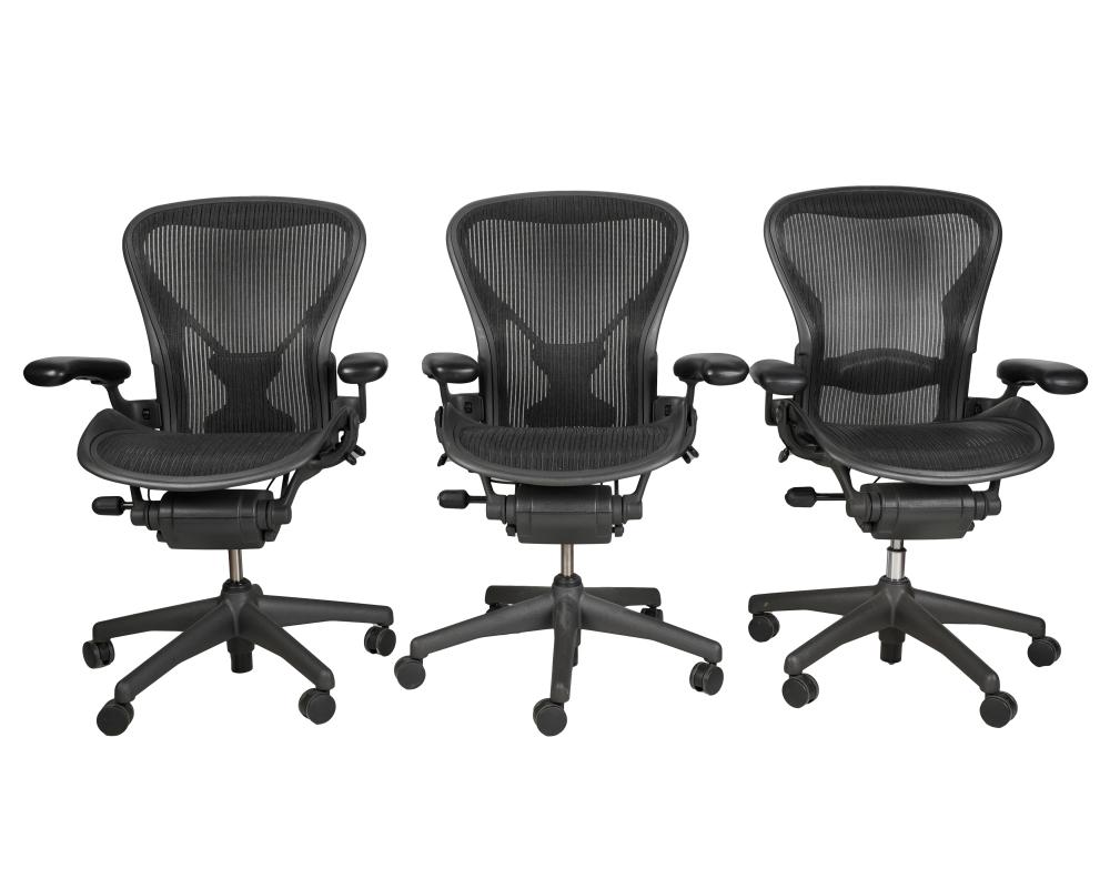 THREE HERMAN MILLER "AERON"