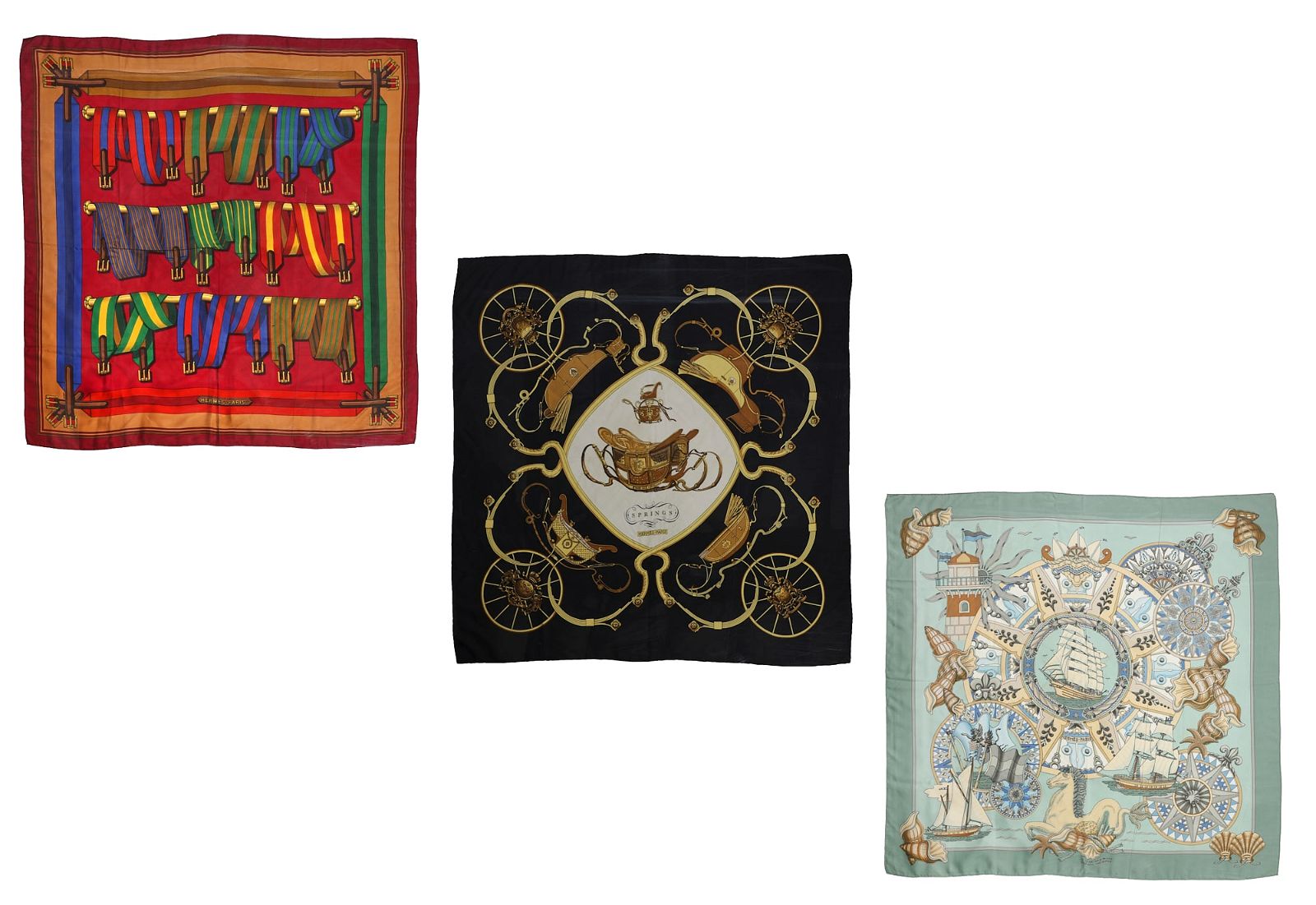 THREE HERMES PARIS SILK